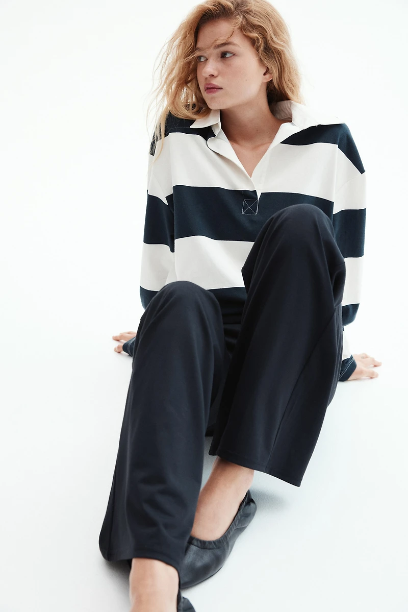 Wide-Leg Jersey Pants