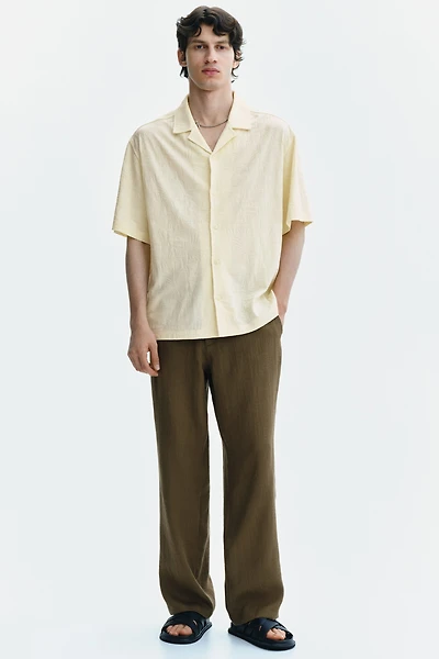 Relaxed-Fit Jacquard-Jersey Resort Shirt