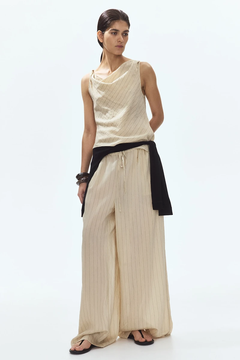 Asymmetric Cowl-Neck Top