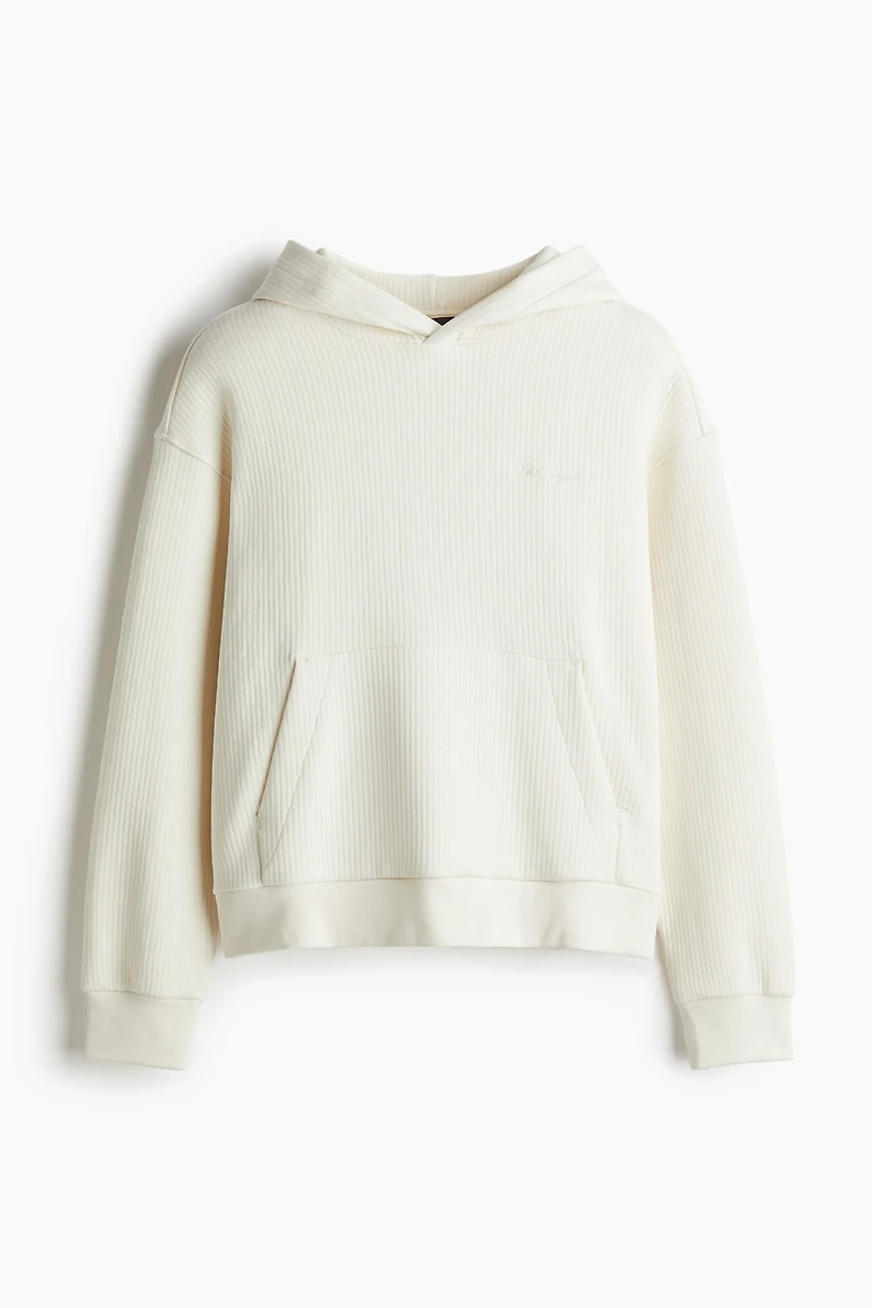 Loose Fit Ribbed Hoodie