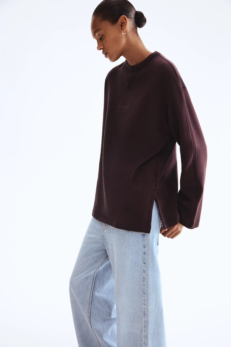 Sweatshirt with Text Motif