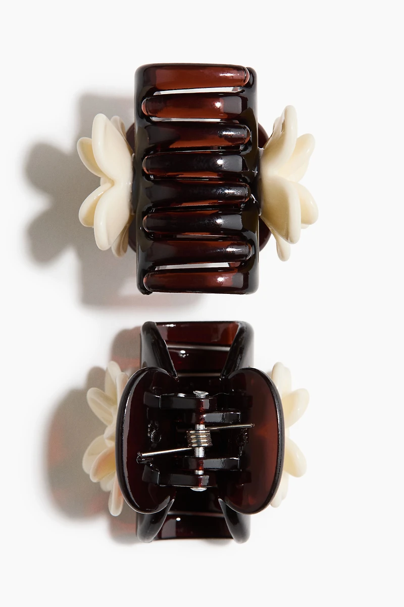 2-Pack Flower-Detail Hair Claws