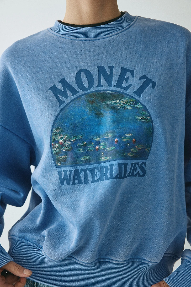 Oversized Sweatshirt with Printed Motif