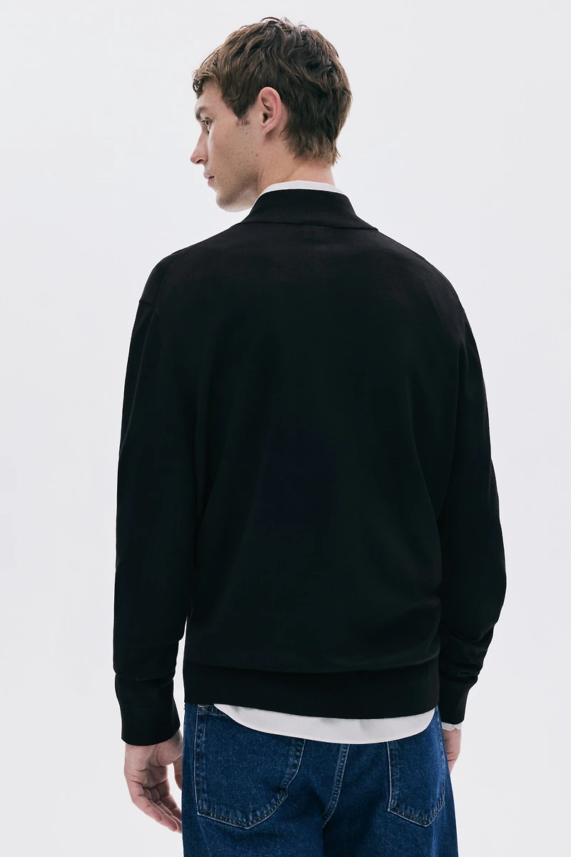 Chandail coupe classique à col fermeture éclair