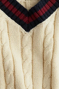 Cable-Knit Cotton Sweater