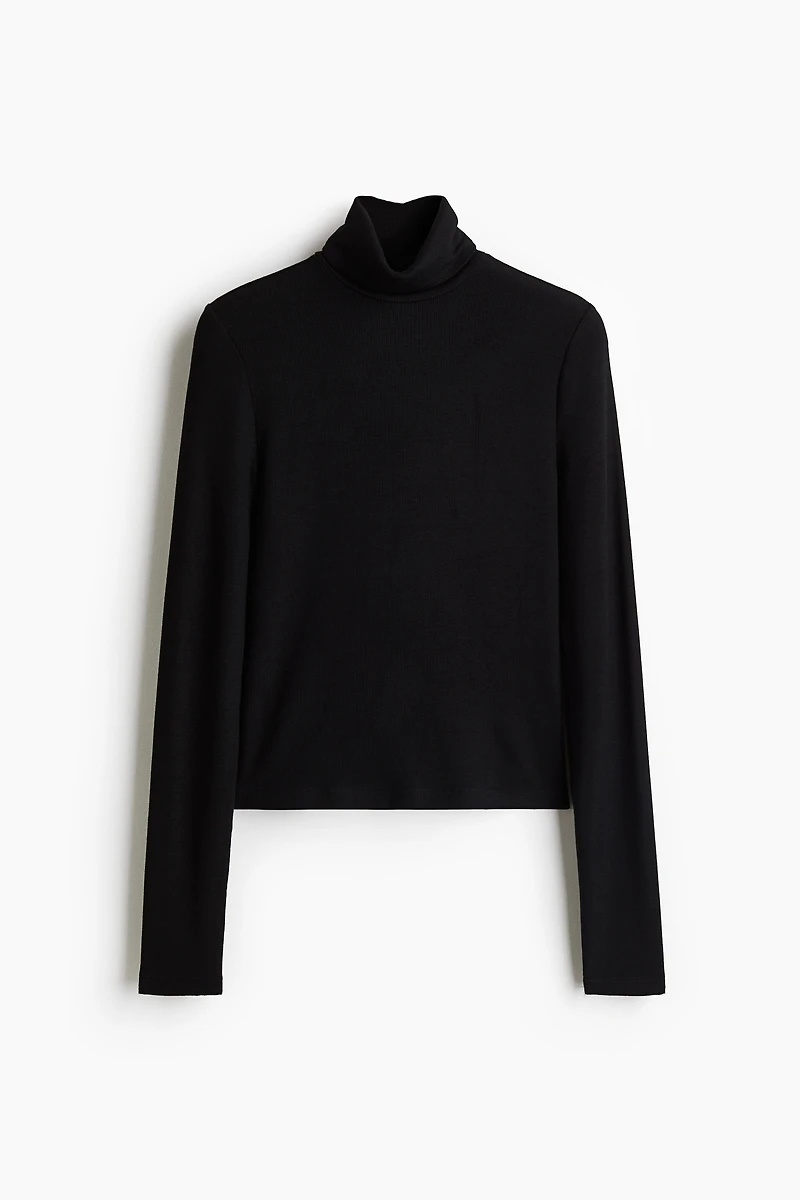 Ribbed Turtleneck Shirt