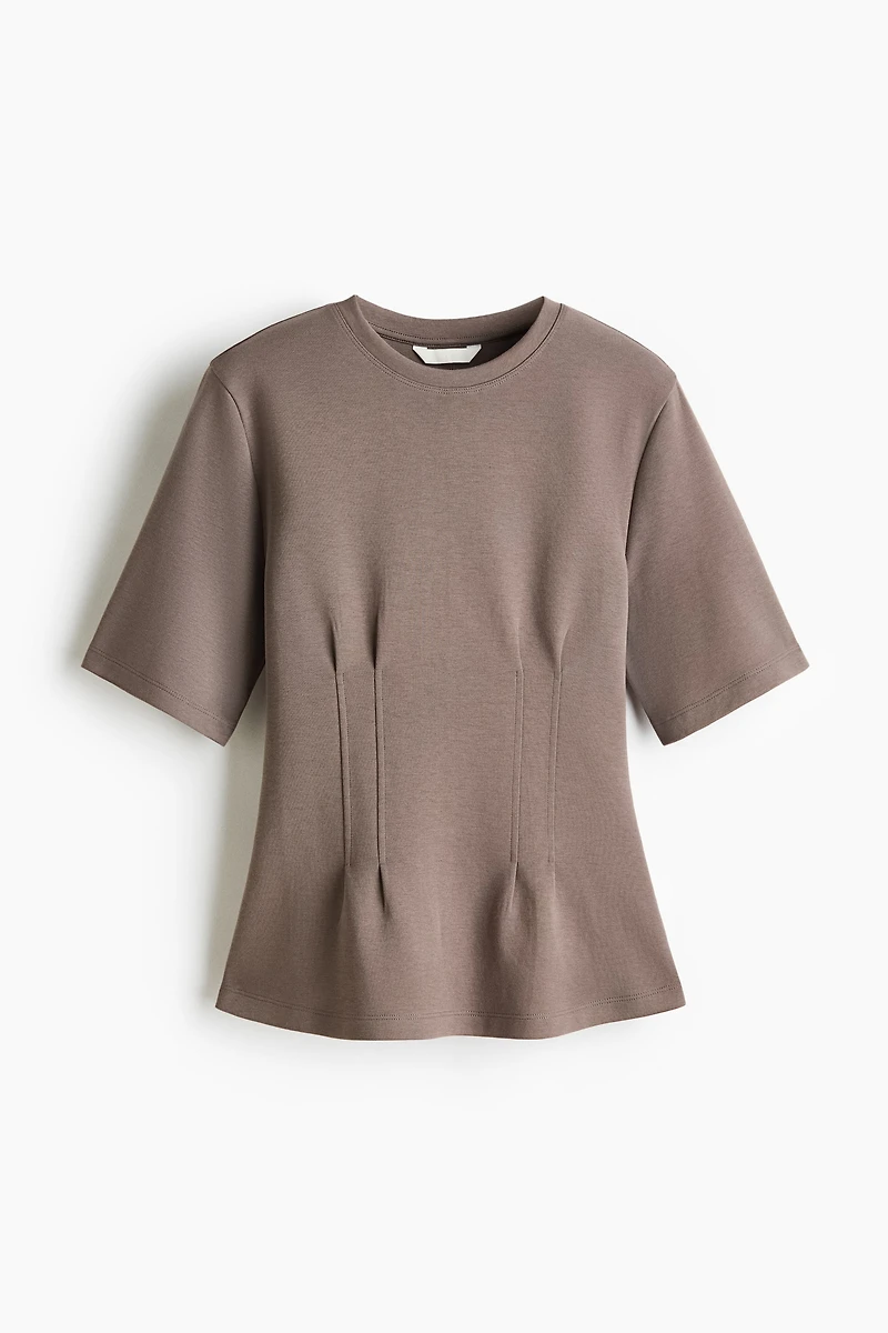 Tapered-Waist Interlock T-Shirt