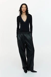 Bead-Trimmed Bodysuit