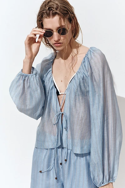 Linen-Blend Pull-On Shorts