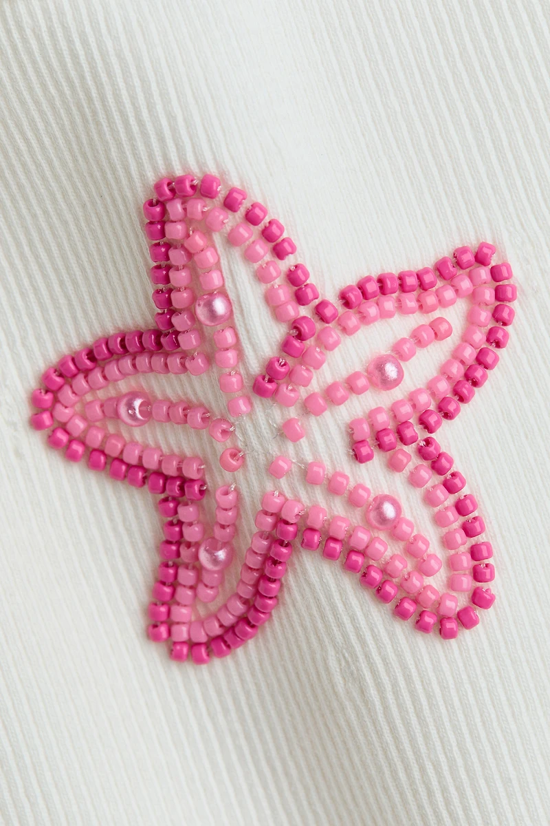 Bead-Embellished Tank Top