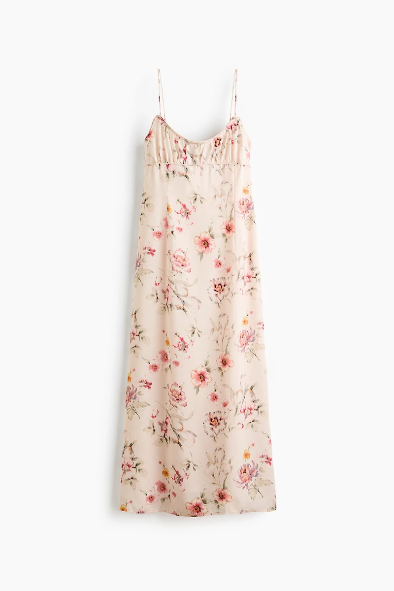 Robe imprimée à bretelles fines