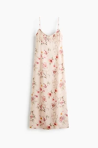 Robe imprimée à bretelles fines