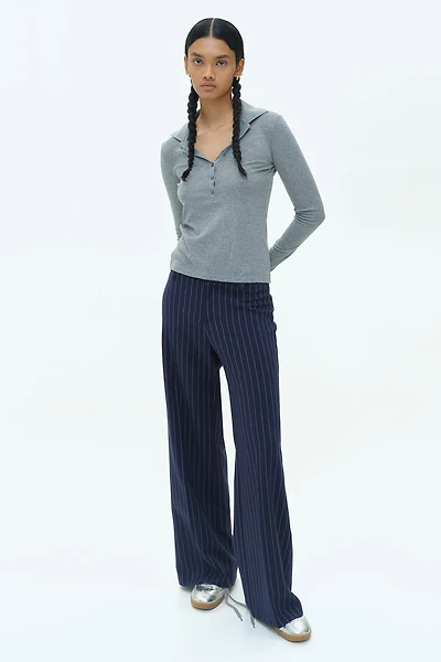 Pantalon de tailleur à jambes larges