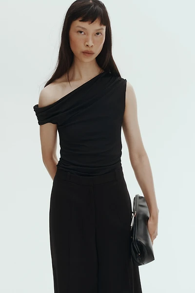 Draped One-Shoulder Top