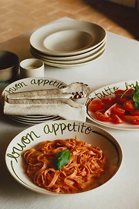 Lot de 2 assiettes creuses avec glaçure réactive