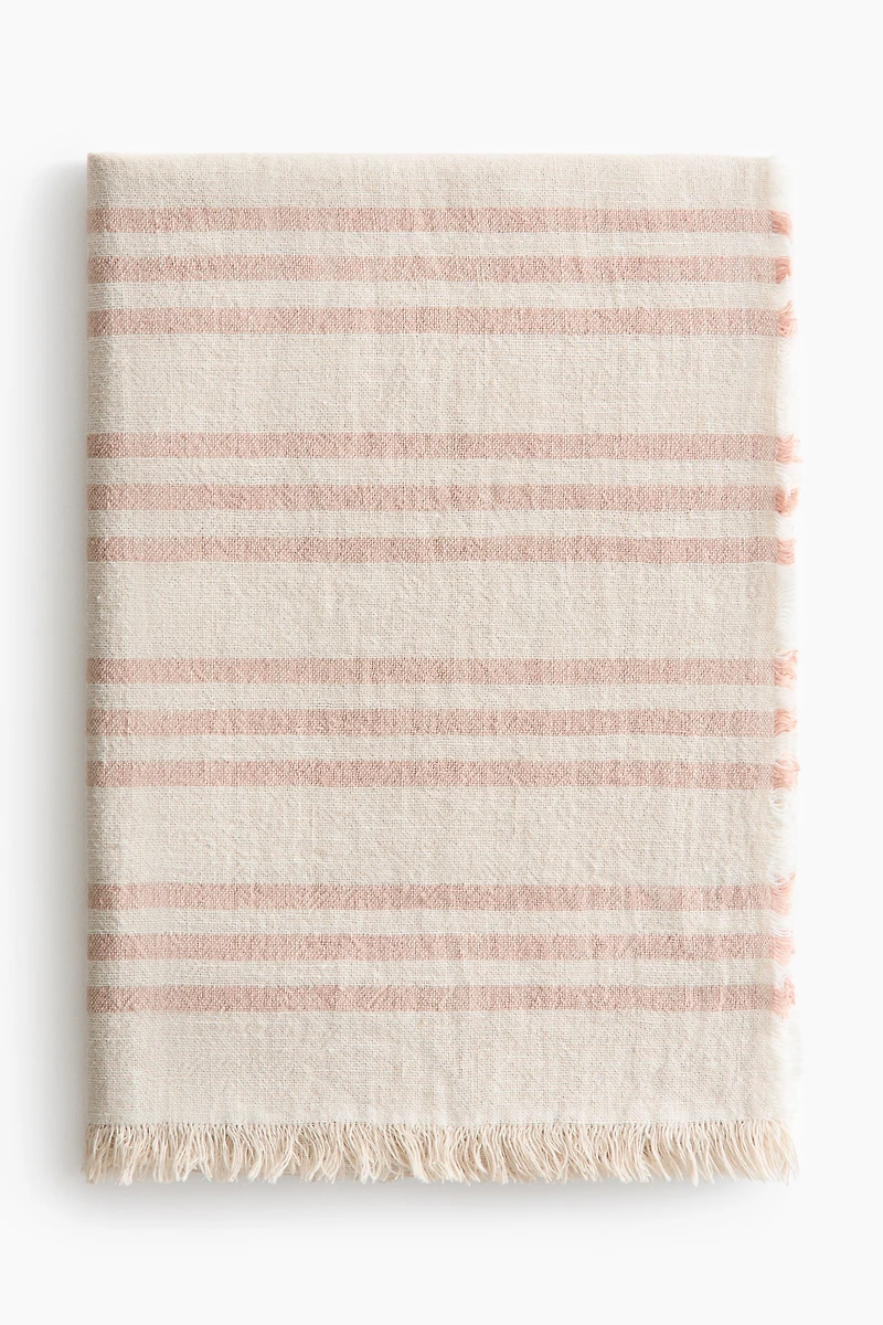Patterned Linen Throw