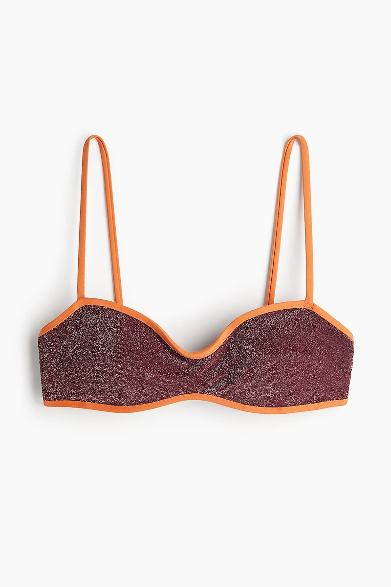 Haut de maillot coussiné scintillant