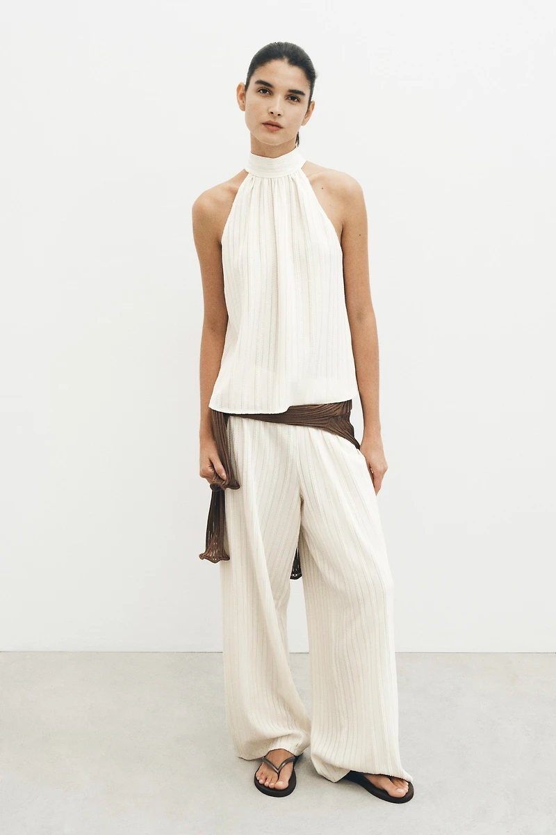 Textured Jersey Top