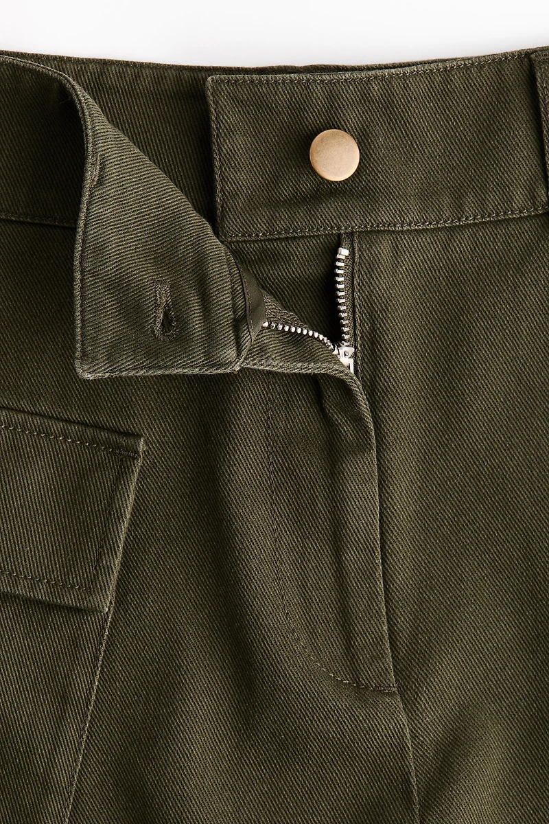 Cotton Twill Utility Shorts