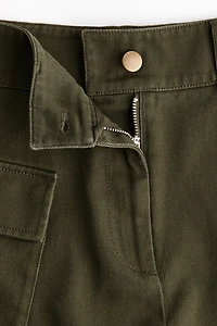 Cotton Twill Utility Shorts