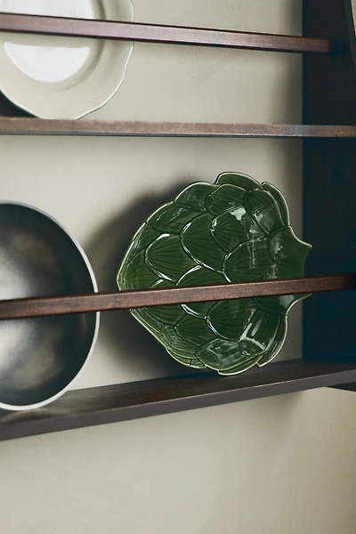 Grand bol de service figuratif en grès cérame