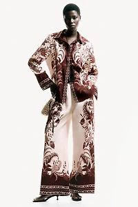 Printed Pull-On Pants