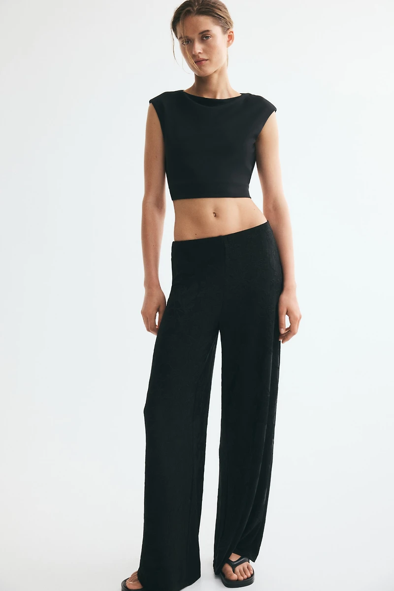 Jacquard Jersey Pull-On Pants