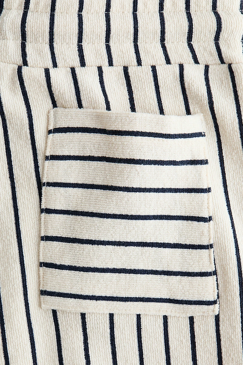 Pantalon à cordon en jersey texturé