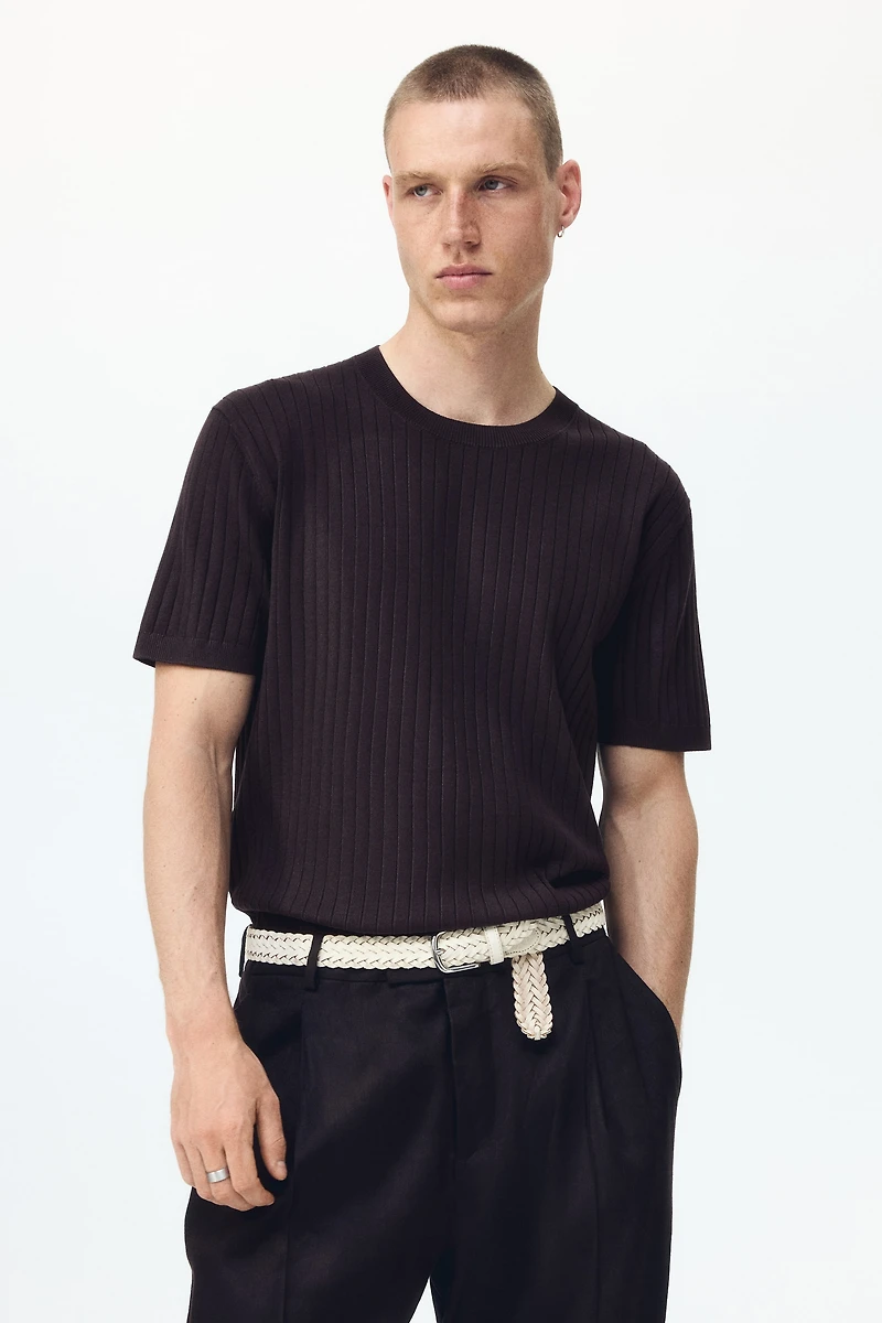 Slim-Fit Knit T-Shirt