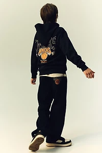 Motif-Detail Hooded Jacket