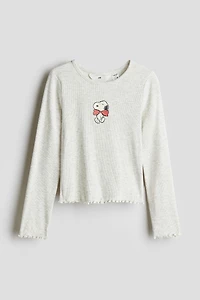 Cotton Top with Printed Motif