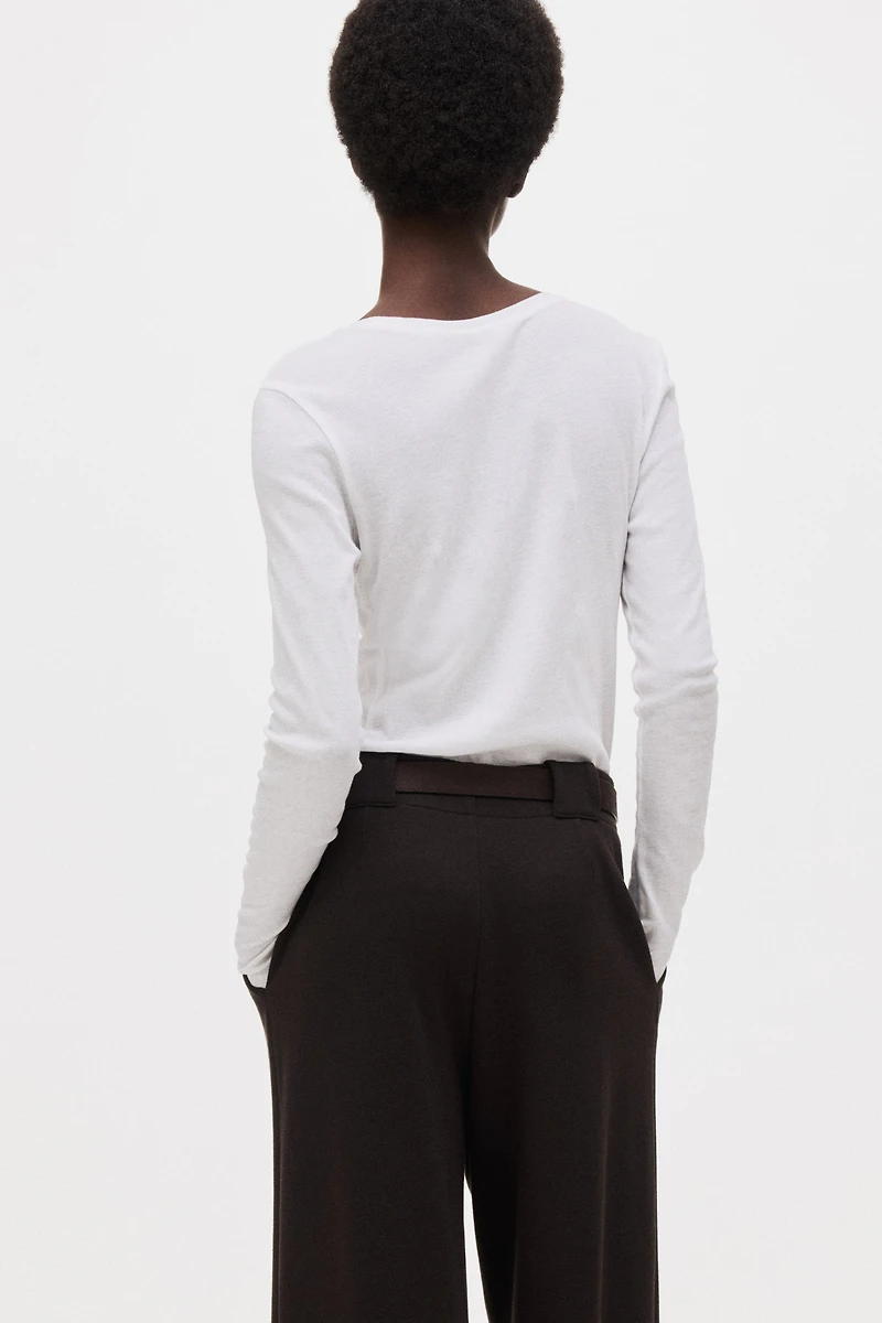Belted Ponte Pants