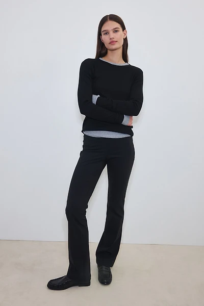 Four-Way Stretch Flared Pants
