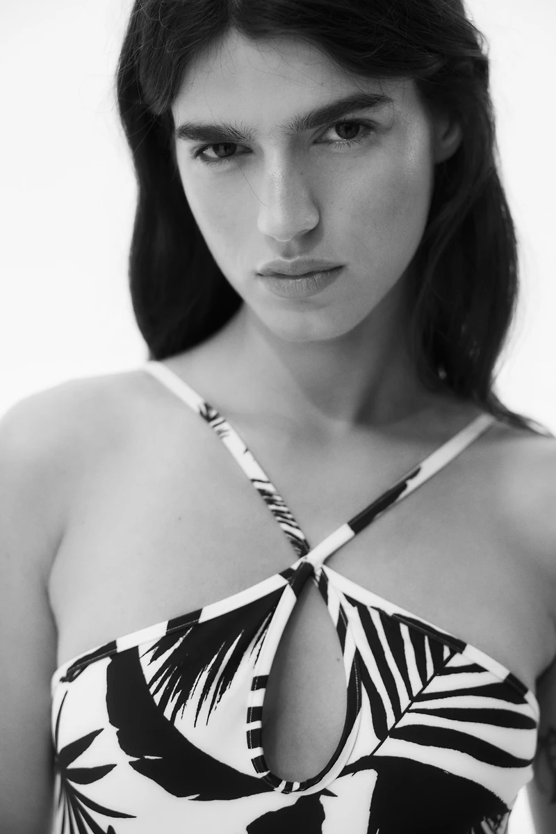 Padded-Cup Cutout Swimsuit