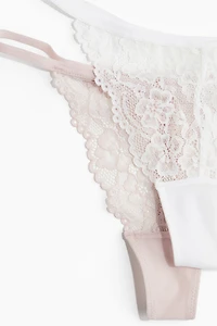 3-pack Lace Thong Briefs