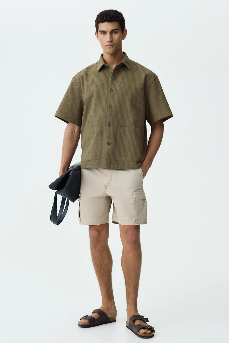 Relaxed-Fit Linen-Blend Shirt