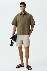 Relaxed-Fit Linen-Blend Shirt