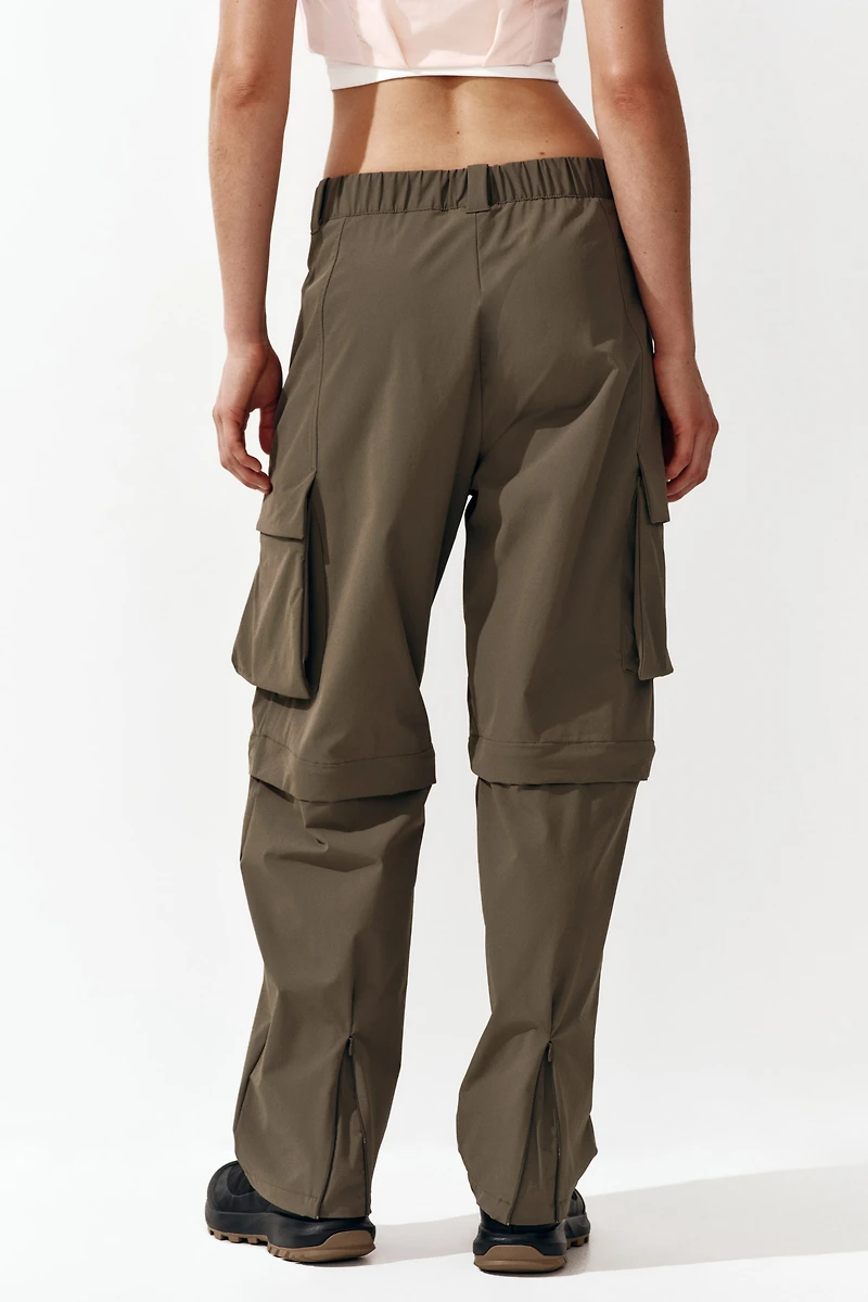 Barrel-Leg Convertible Pants