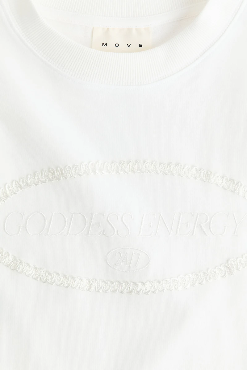 Oversized-Fit Printed Sports T-Shirt