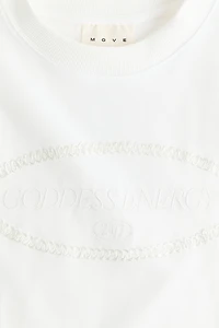 Oversized-Fit Printed Sports T-Shirt