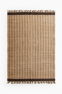 Tapis frangé en jute