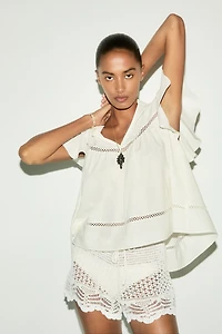 Dobby-Weave Blouse