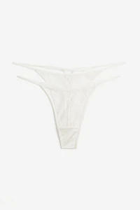 Lot de 2 culottes Thong en dentelle