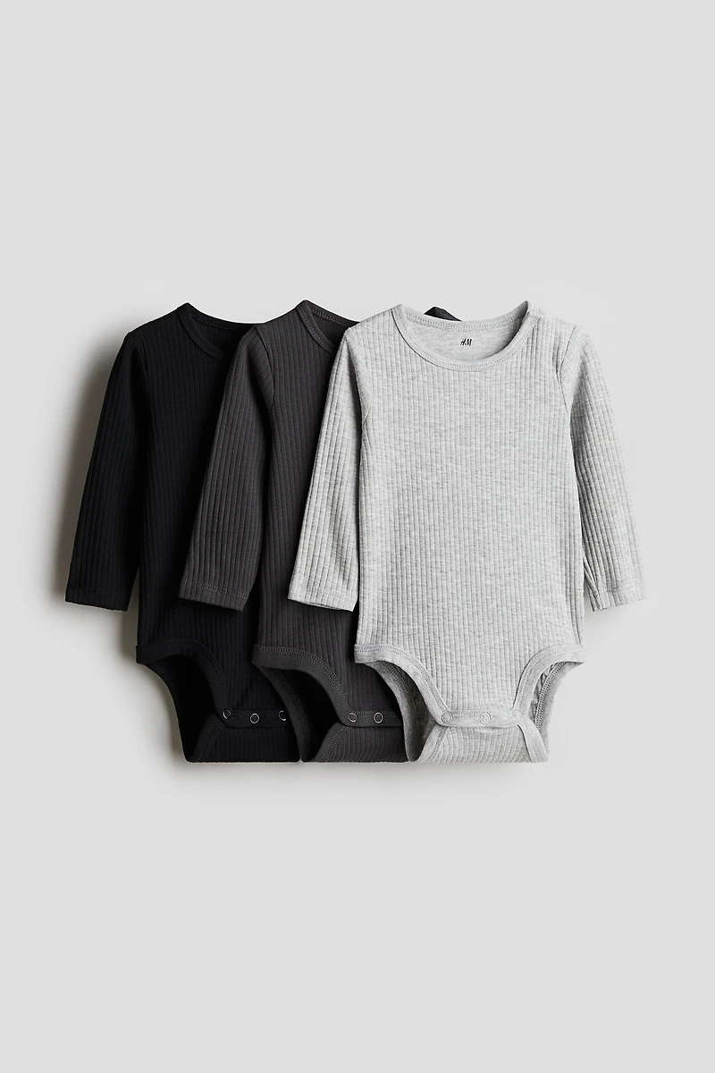 3-pack Ribbed Bodysuits