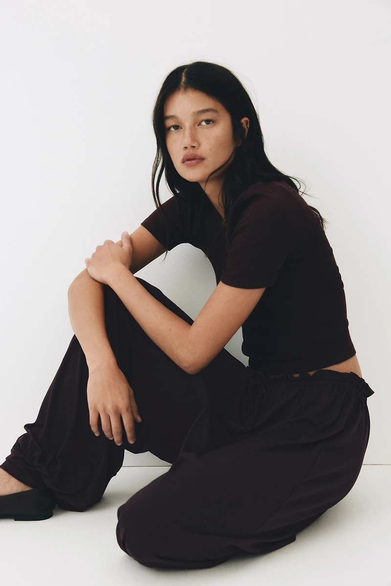 Jersey balloon trousers