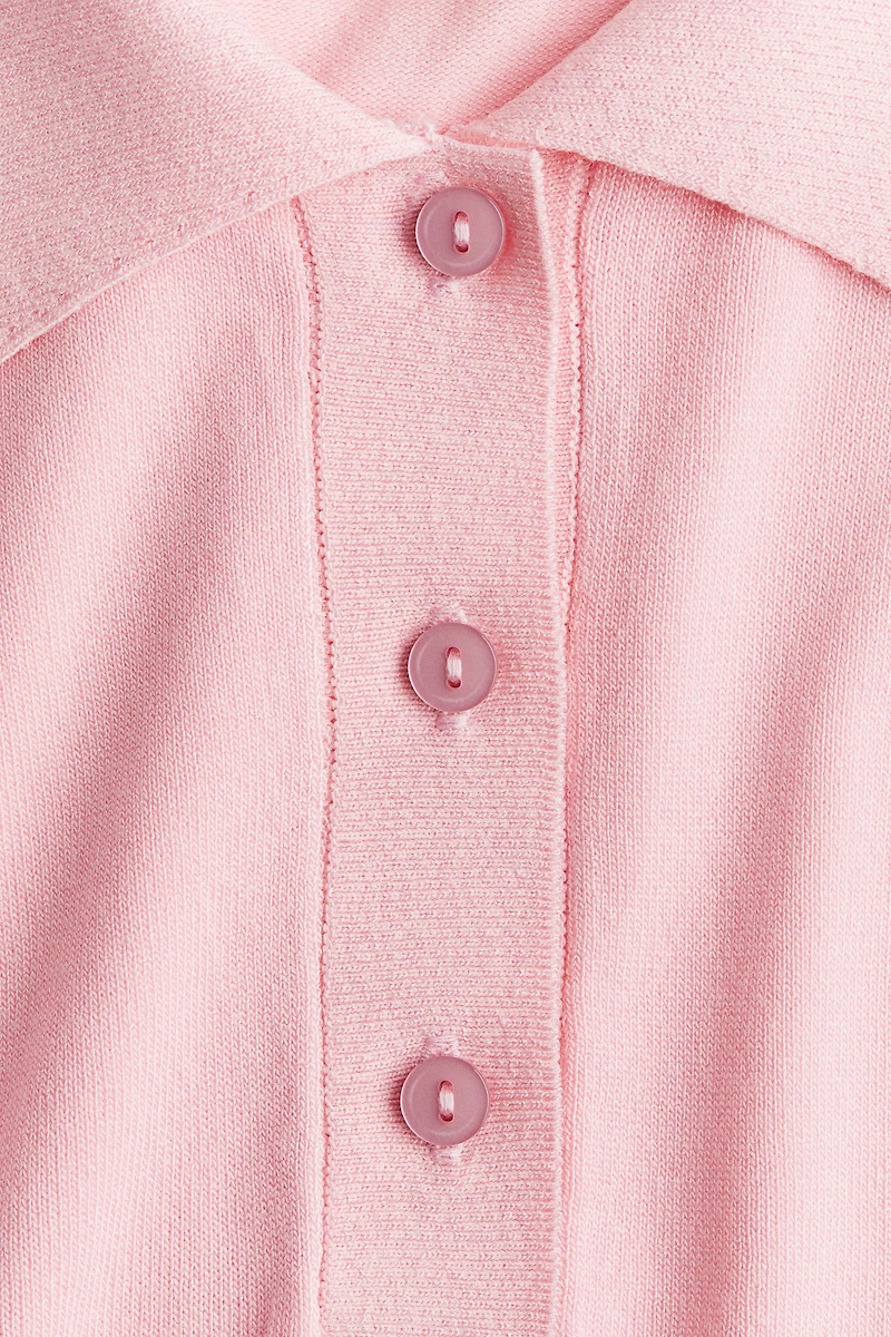 Fine-Knit Polo Shirt