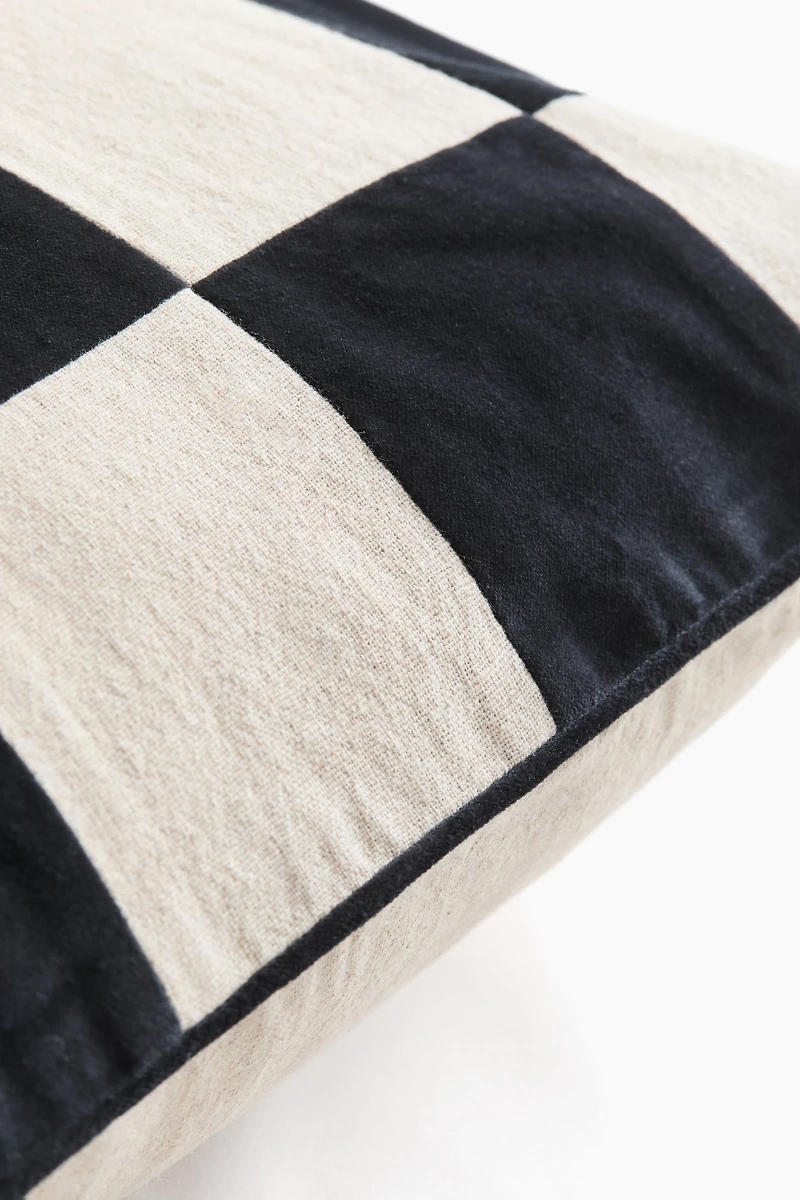 Housse de coussin en lin mélangé