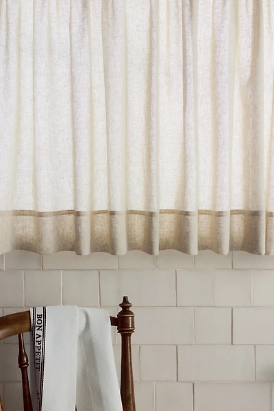 Linen-Blend Café Curtain