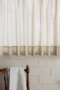 Linen-Blend Café Curtain