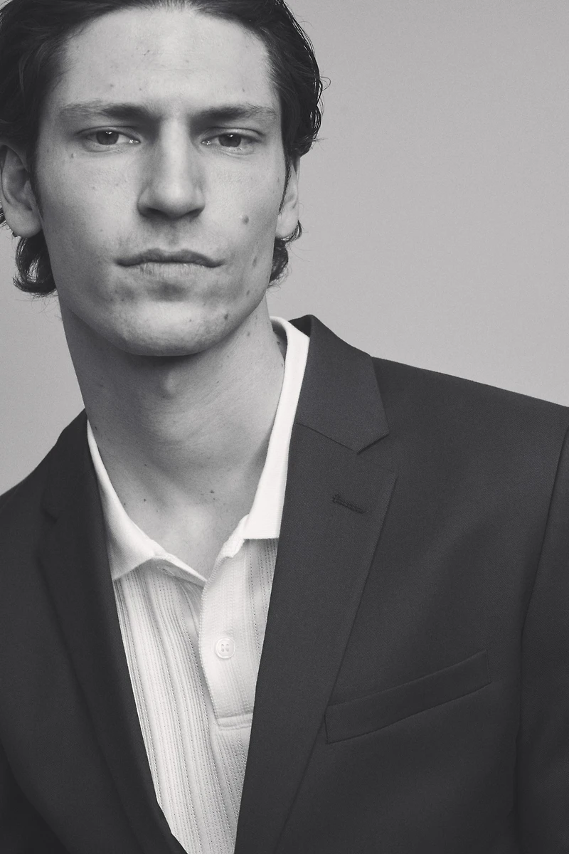 Skinny-Fit Single-Breasted Jacket